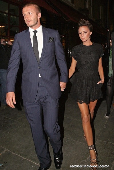 Guess what kind of party the Beckhams are heading to in this picture?